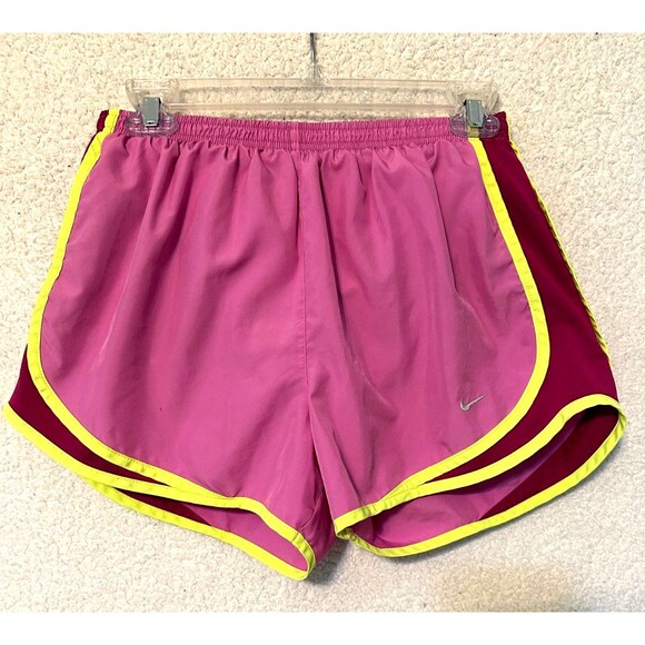 Nike Womens Maroon Pink Dri-Fit Running Jogging Activewear Shorts Size‎ M - Picture 1 of 9